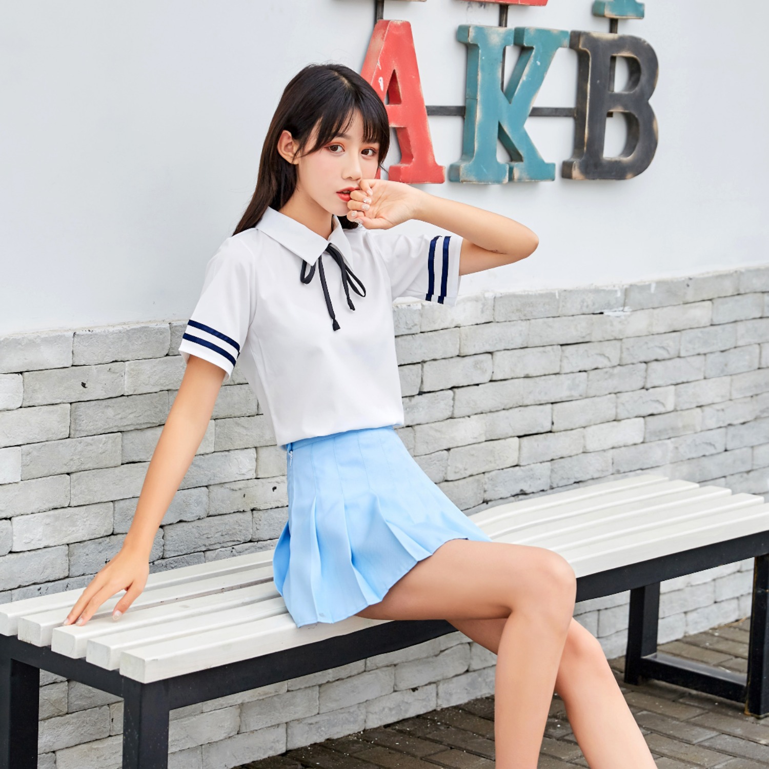 Summer student girl school skirt school uniform manufacturers